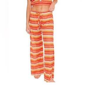 NWT Trina Turk Women's Sunray Side Slit Pants Loose Fitting, Bathing Suit